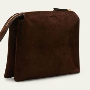 The Row Brown Suede Crossbody Bag
